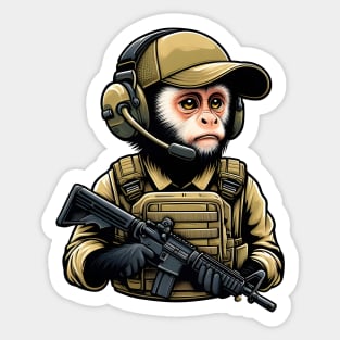 Tactical Monkey Sticker